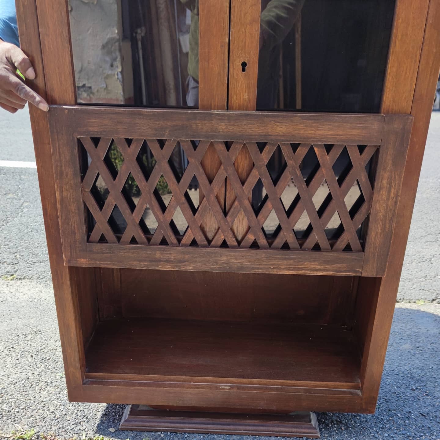 Solid walnut bookcase circa 1930