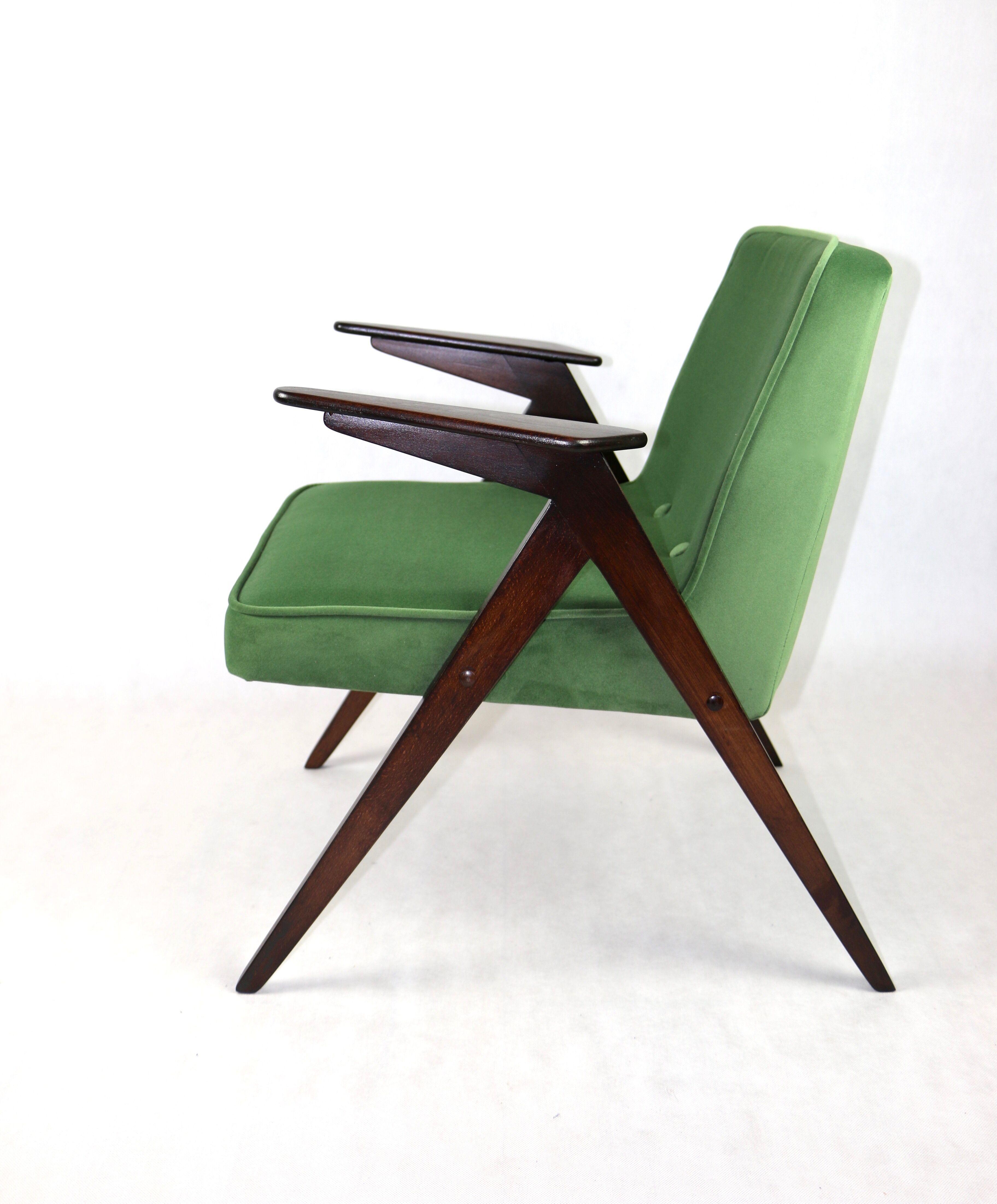 Green Bunny Armchair by Józef Chierowski, 1970s