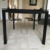 Stretch table in tempered glass HABITAT model Rio