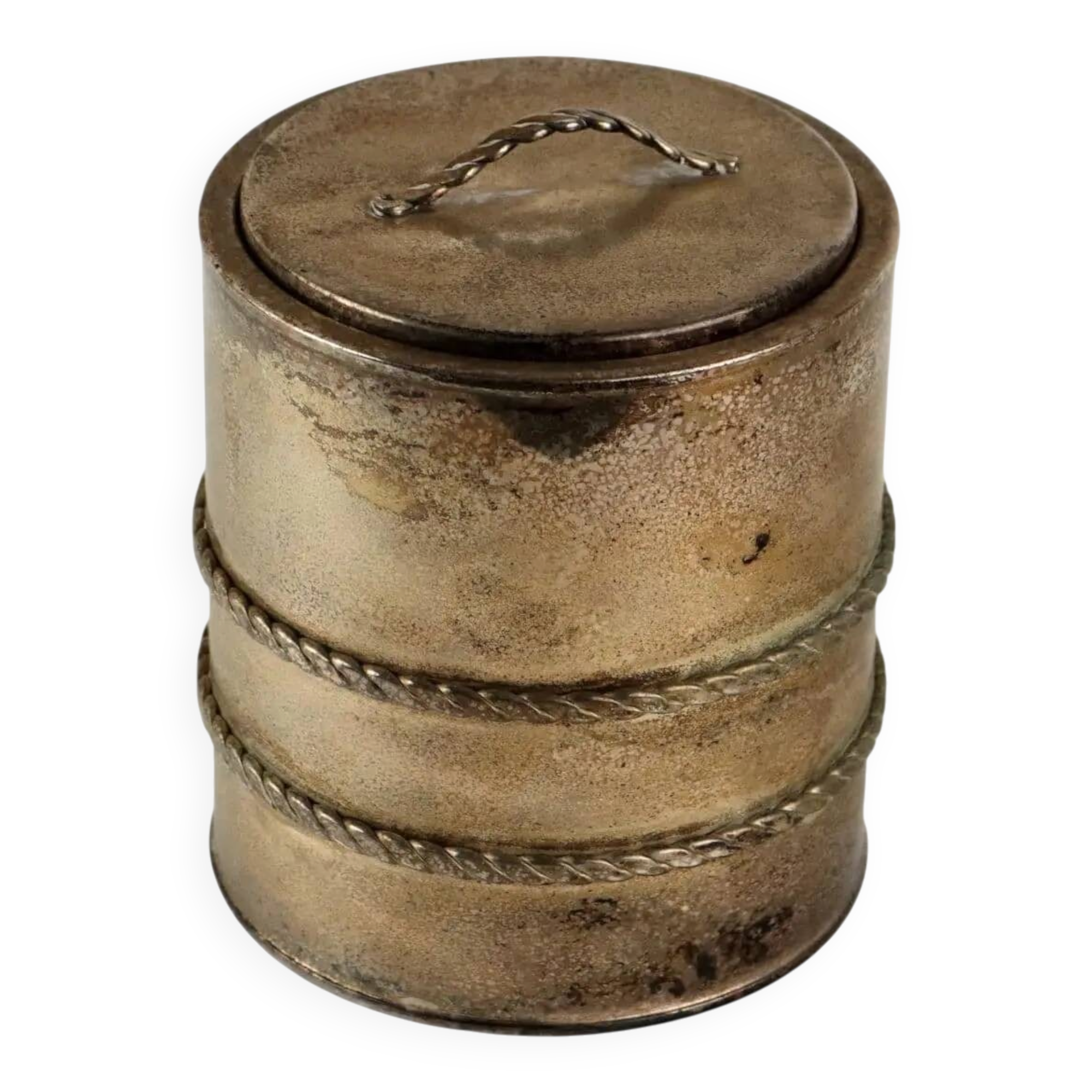 Vintage Mazzucconi Florence metal ice bucket, Italy, 1960s-1970s.