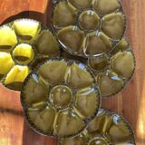 Set of 6 Gien oyster plates