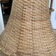Lamp in rattan and ceramic vintage 1970