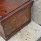 Antique brown pine chest, original paint visible, Czech Republic 1890-1919