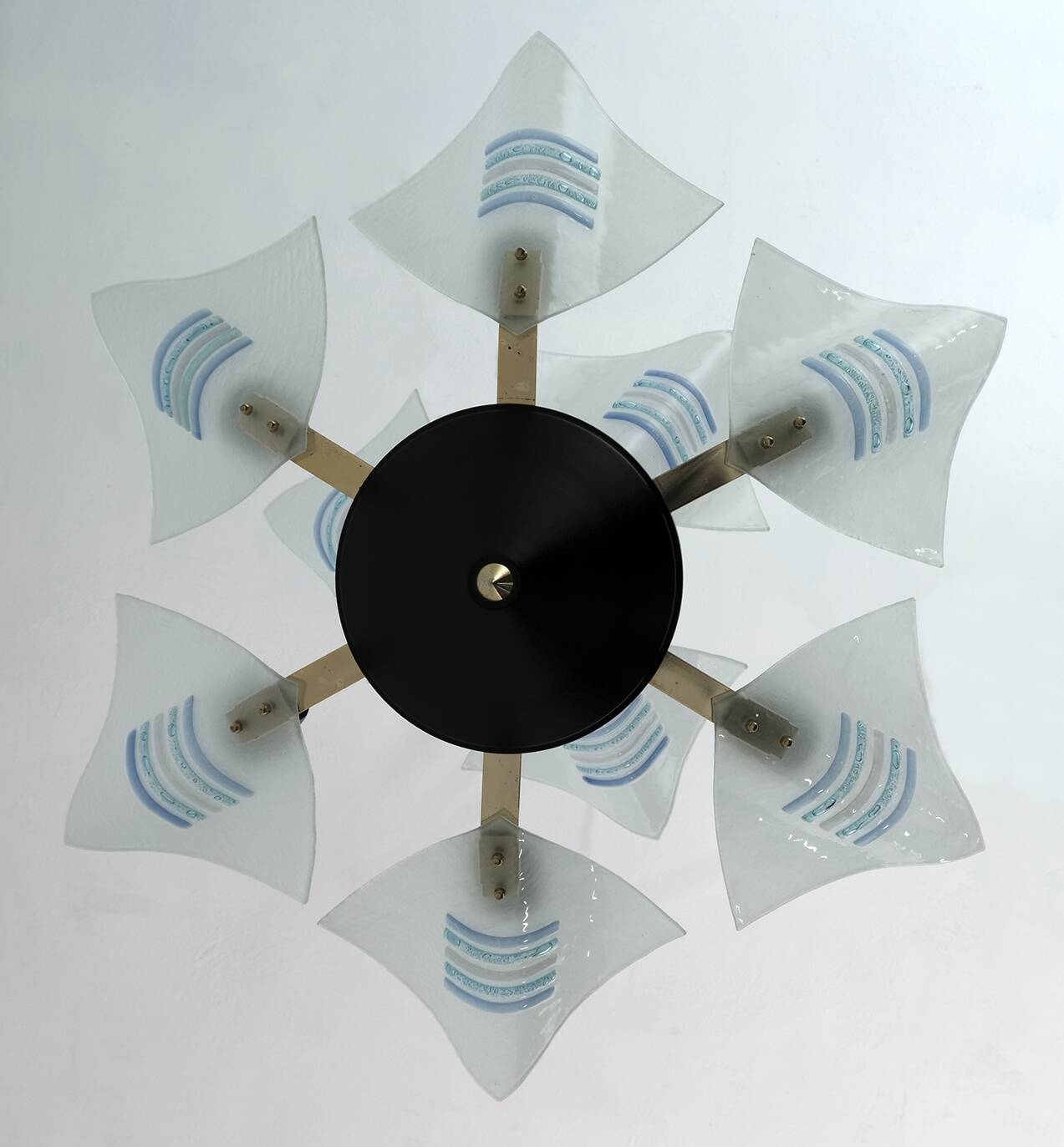 Modern Italian Chandelier with Murano Glass Sails, 1989