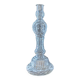 Legras candlestick in molded glass with faces in relief, vintage carafe
