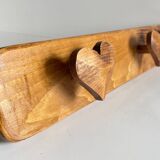 Vintage wooden heart coat rack