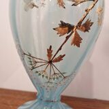 Vase en pâte de verre bleuté