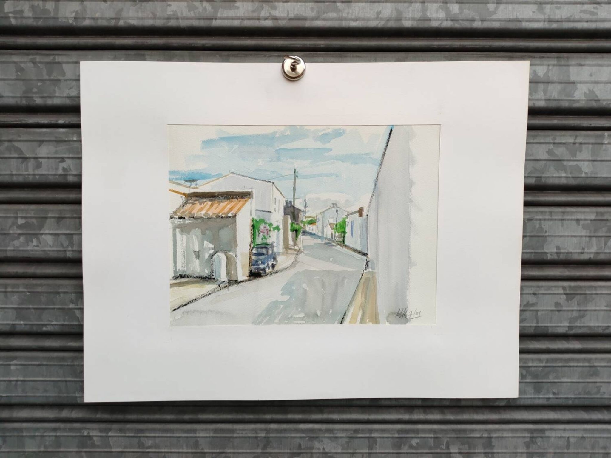 Watercolour by Michel Roubille, 2001.