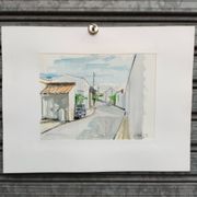 Watercolour by Michel Roubille, 2001.