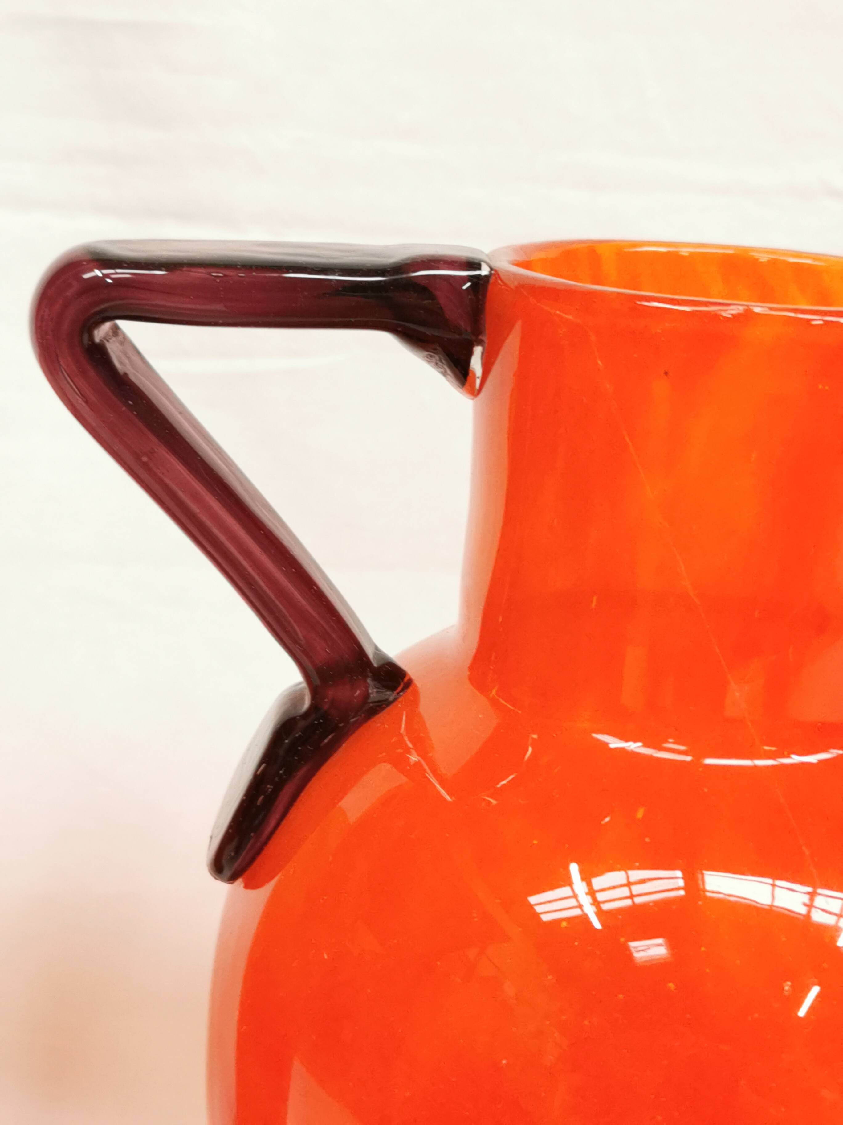 Schneider Orangeade / Lemonade Service, Le Verre Français. 2 Pitchers and 6 Glasses