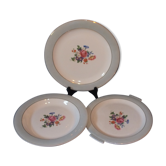 Set de 3 plats vintage en porcelaine opaque de Salins