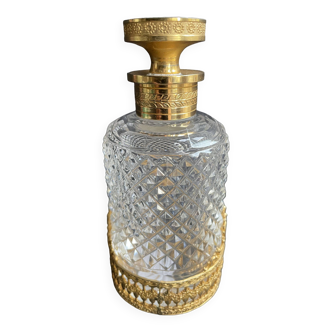 Flacon à parfum – Cristal taillé et bronze doré