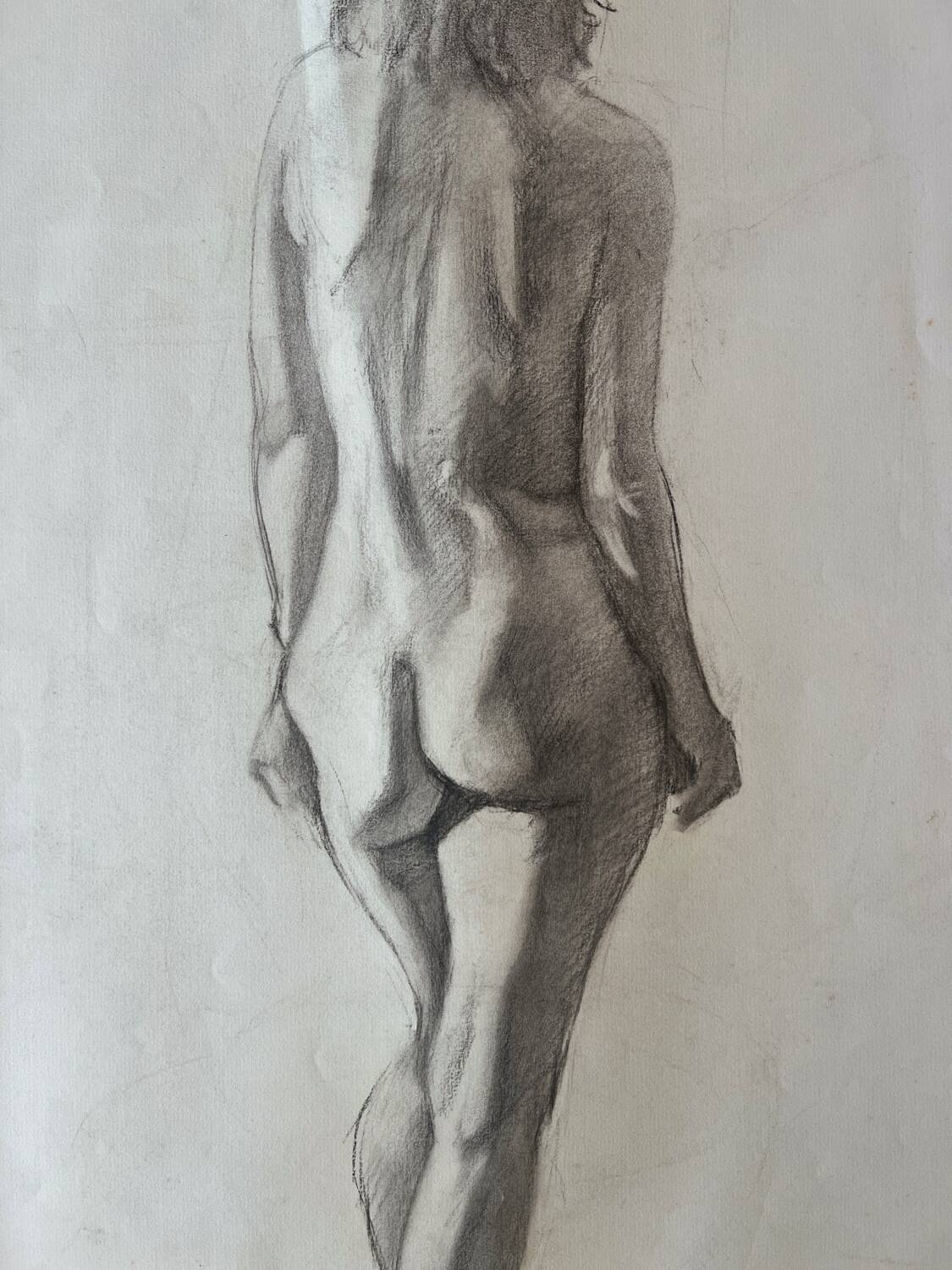 Dessin nu au crayon 1960