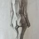 Dessin nu au crayon 1960