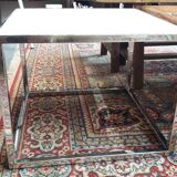 Table basse marbre et inox