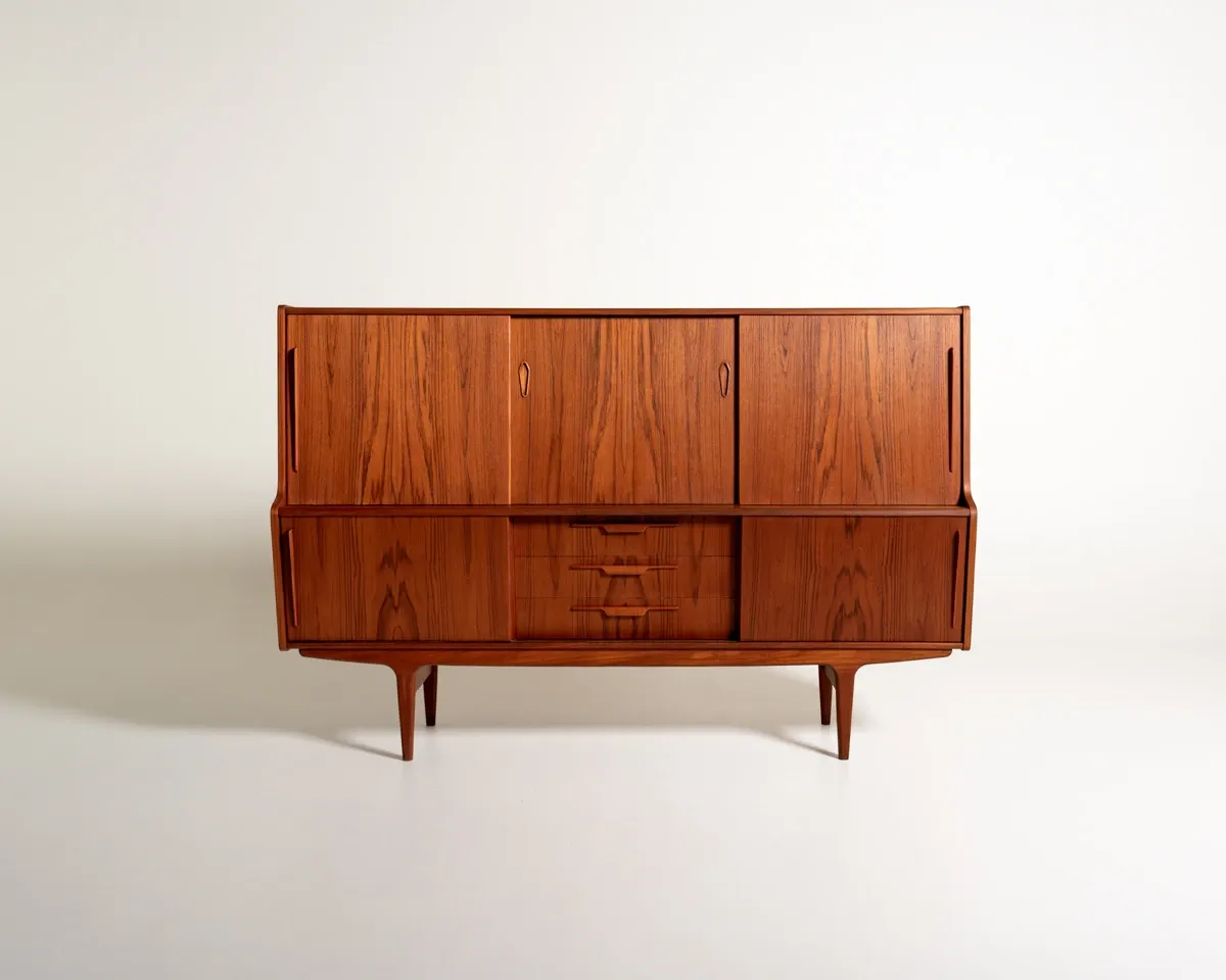 Danish Teak Highboard, 1960s