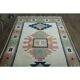 1970s Vintage Turkish Handmade Wool & Cotton Pink Area Rug 185x264