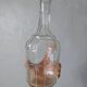 2 vintage 50s molded glass decanters