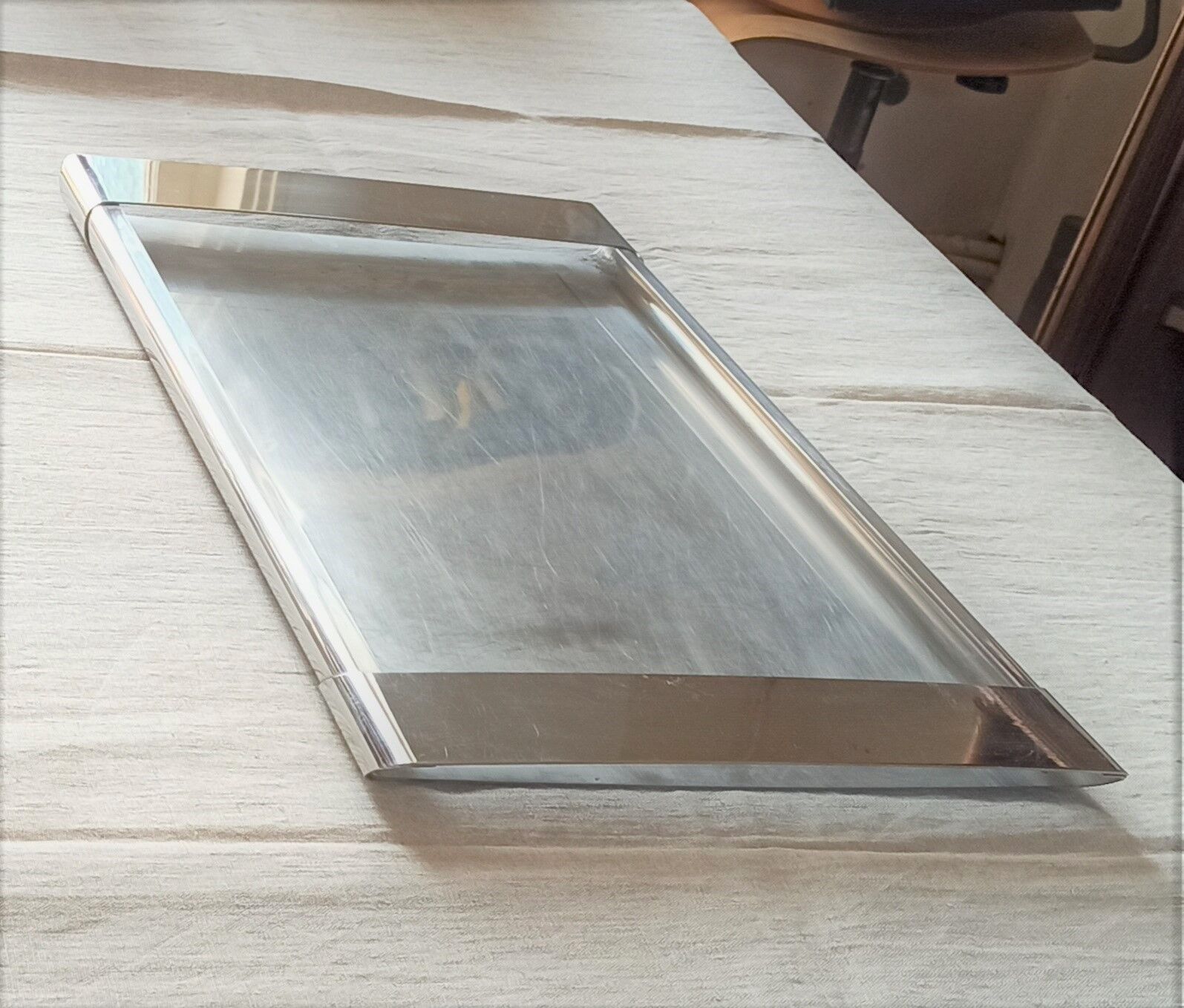 Plateau inox années 70 Silvio Coppola Alessi