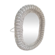 White rattan mirror