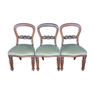 Série de 3 chaises en acajou/19 ème siècle
