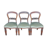 Série de 3 chaises en acajou/19 ème siècle