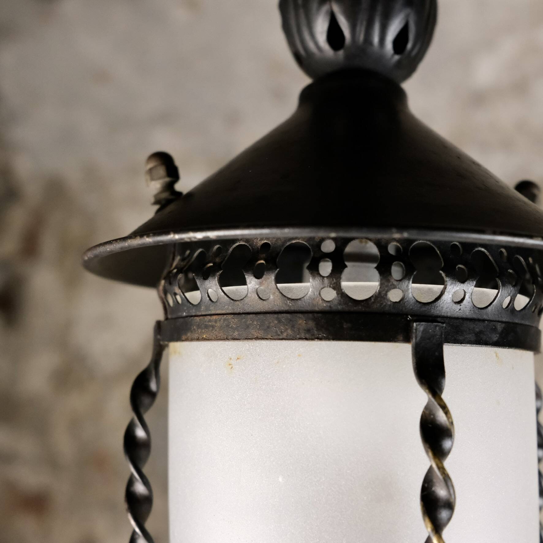 Wrought iron lantern, France, 1950s