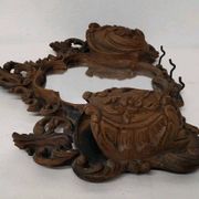 Ancien Miroir Mural Vintage Avec Rangement Imitation Bois