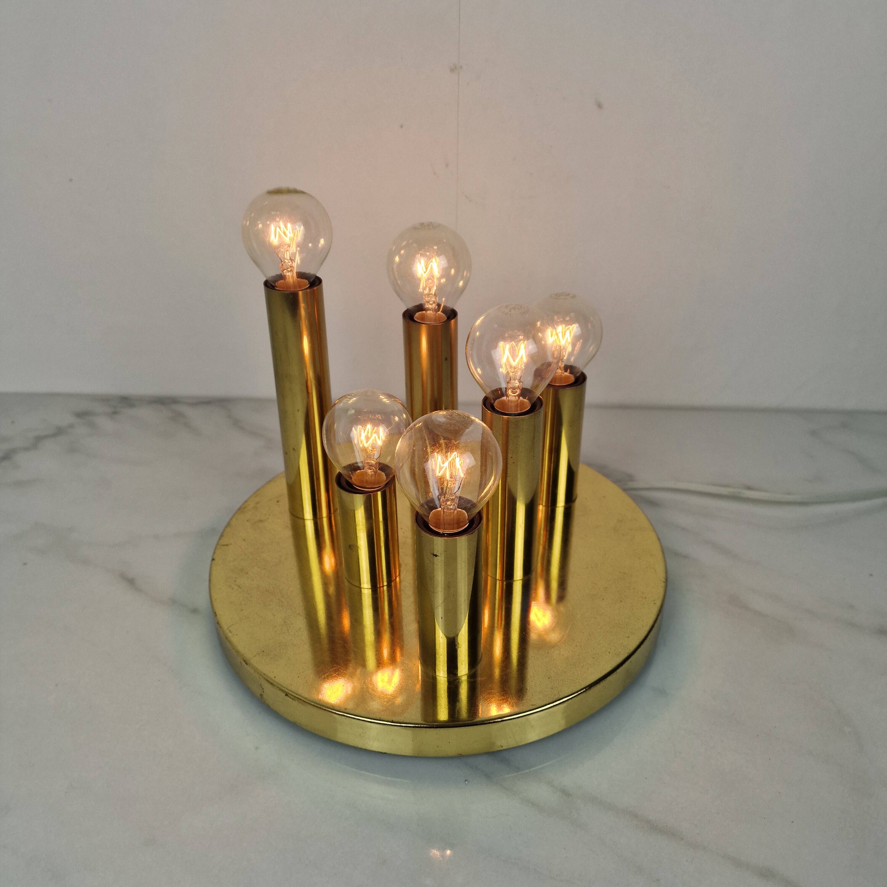 6 Light Flush-Mount Attributed to Gaetano Scioliari for Boulanger, Italy