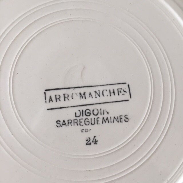 6 plates flat sarreguemines digoin - model arromanches