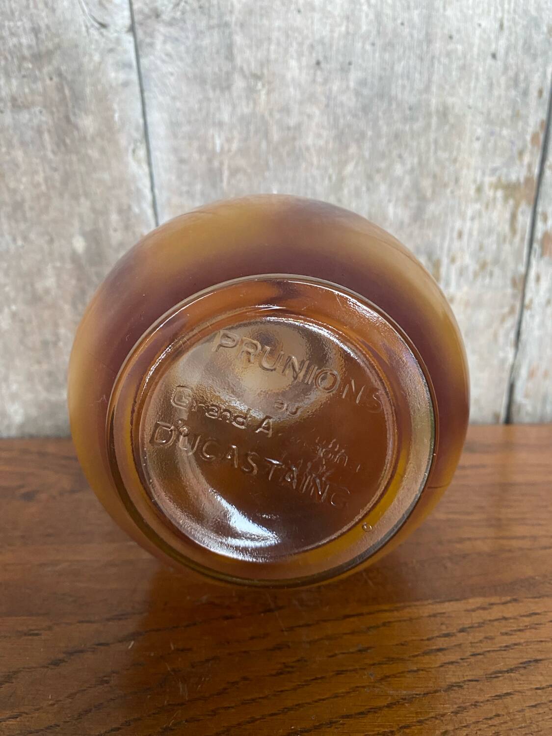 Antique Orange Marbled Glass Jar Pot + Vintage Kitchen Lid #B721