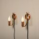 Set of vintage Danish Modern Brass and Copper Wall Sconces, 1950s
