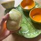 Plat et bols en forme de melon