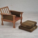 1970s, Danish design, club chair, original very good condition, furniture wool fabric.