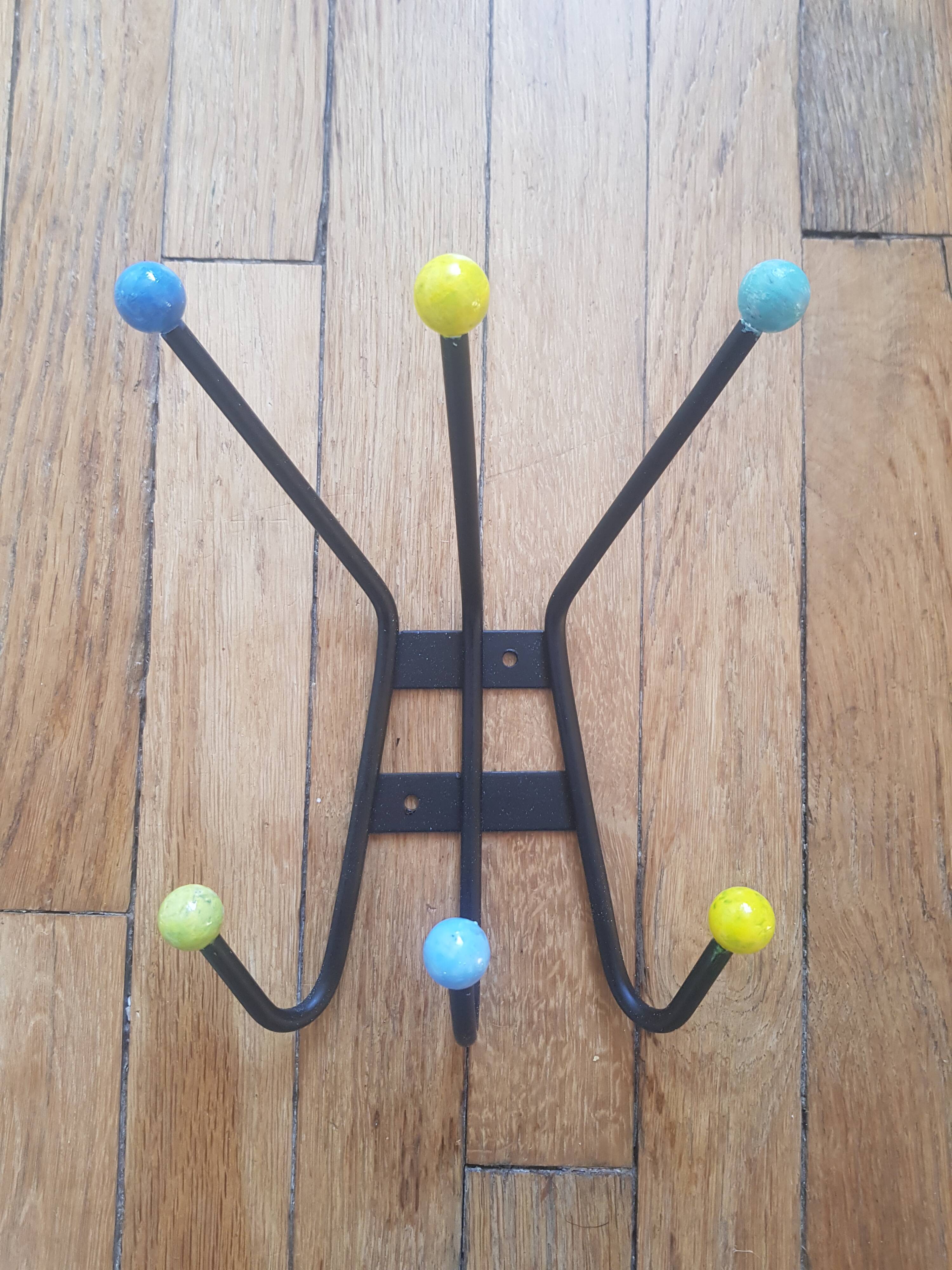 Vintage wall coat rack