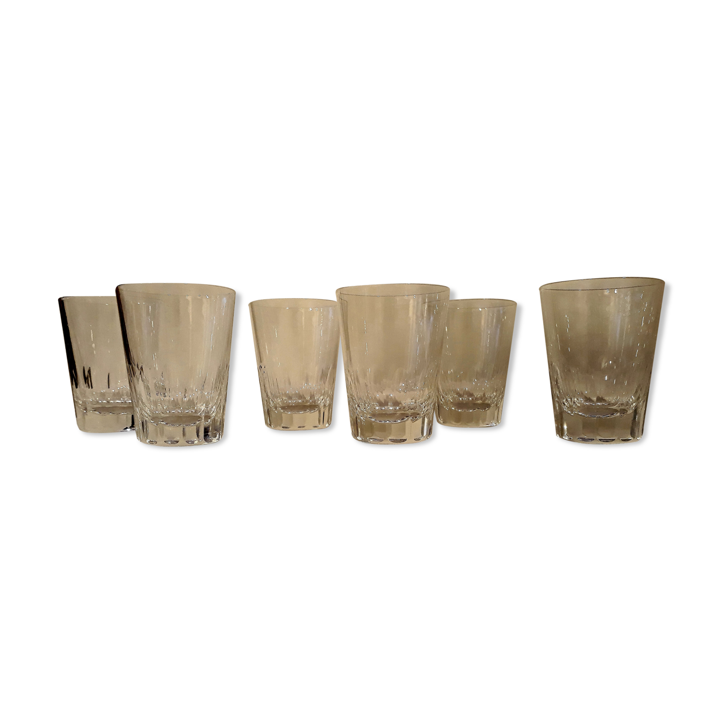 Set of 6 crystal cups