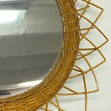 Rattan sun mirror