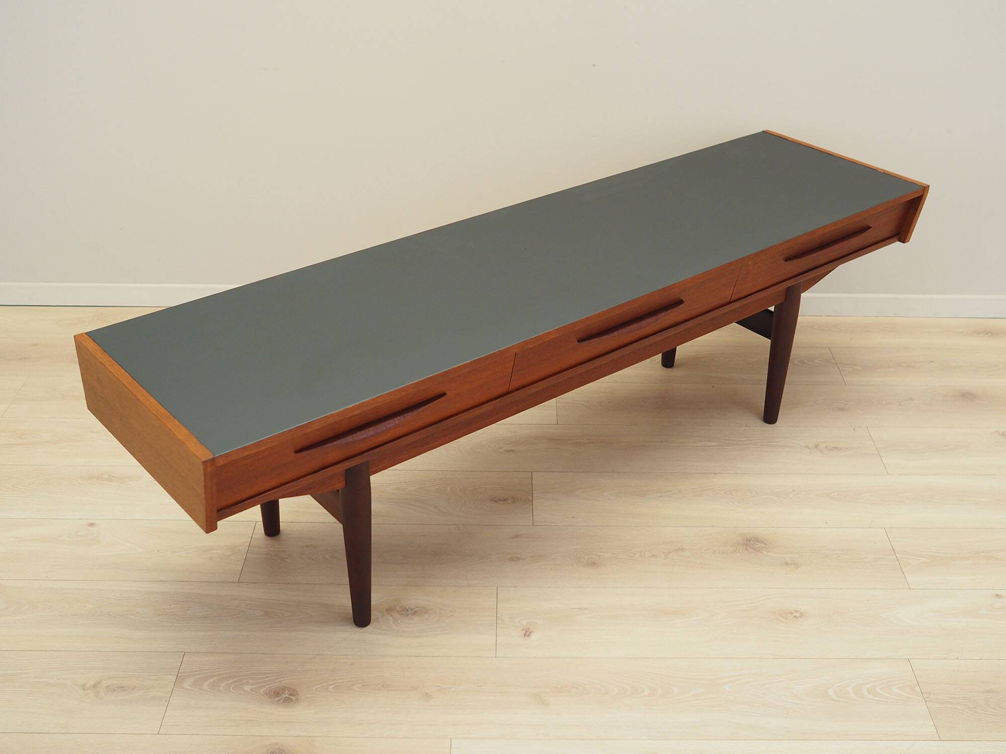 Teak lowboard, Danish design, 1970s, production: Denmark