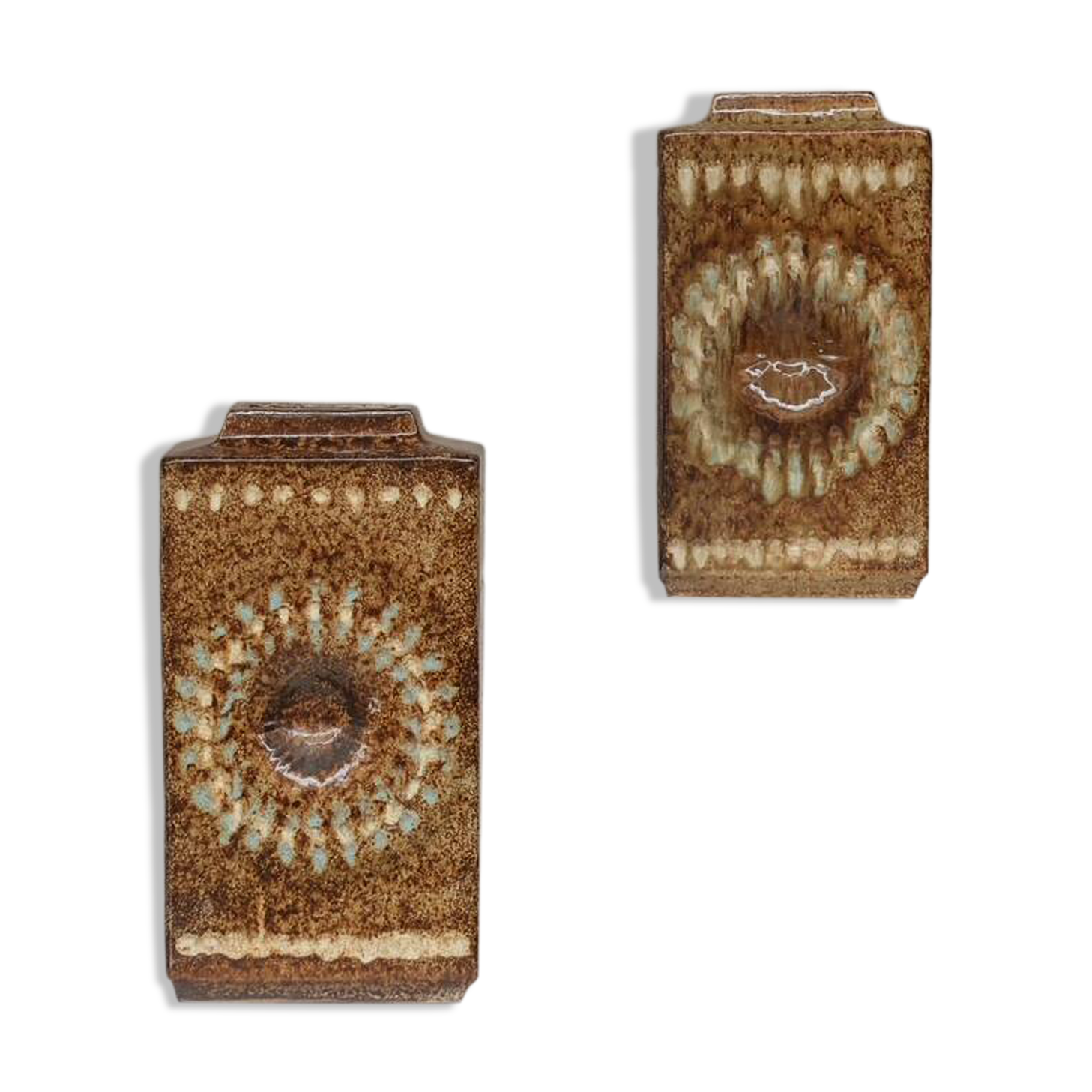 Pair of Mid-Century 'Zsolnay' Ceramic Urns or Vases