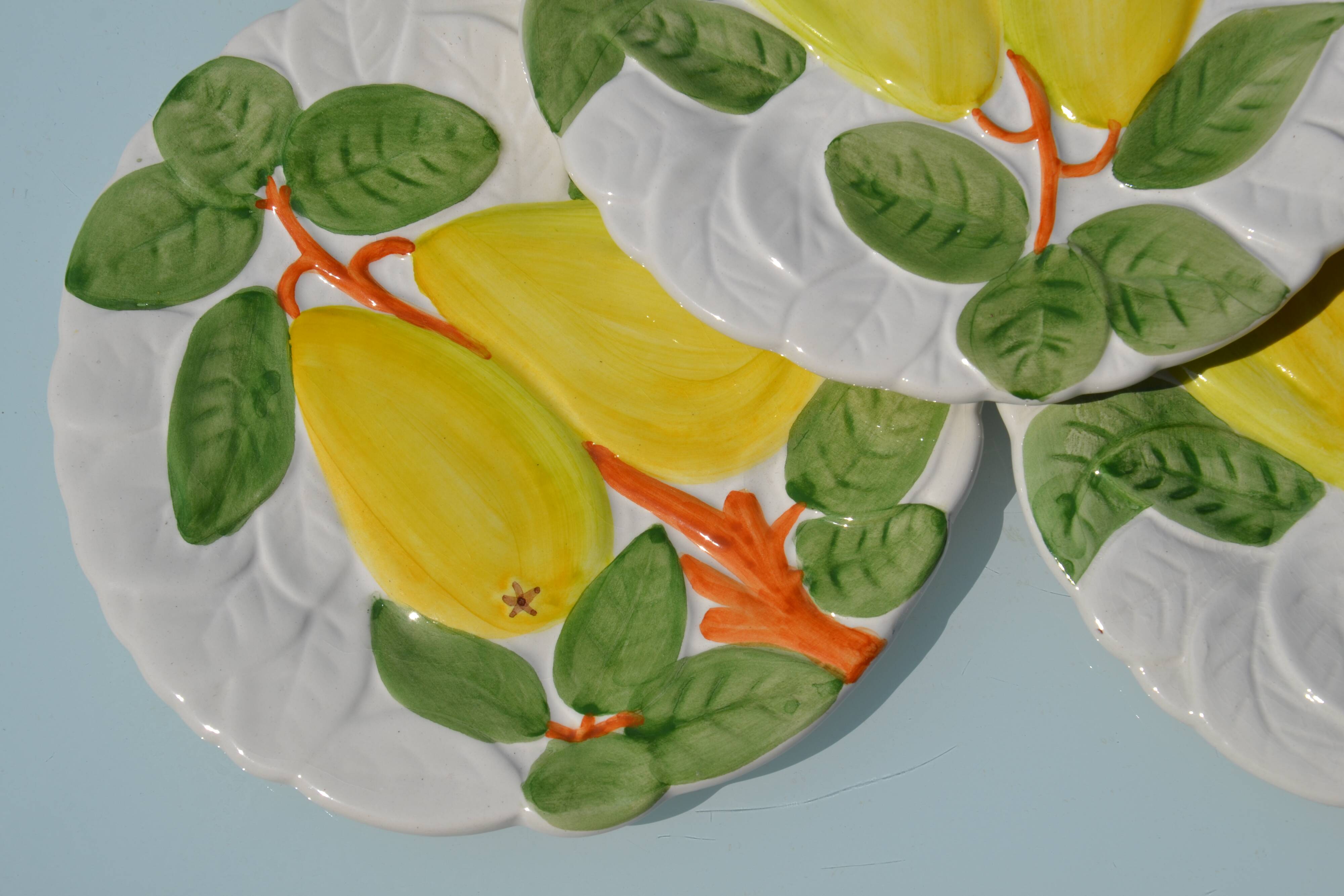 Dessert plates "lemon" in slipware