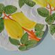 Dessert plates "lemon" in slipware