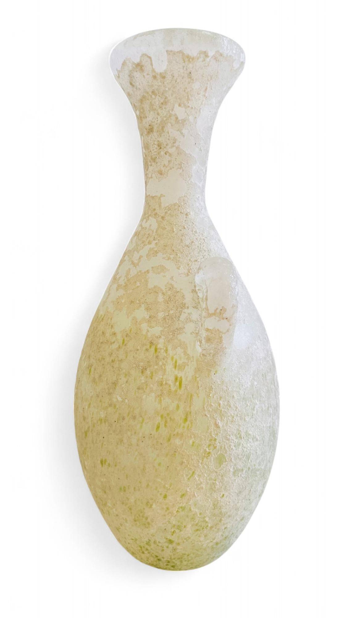 1960s Murano Glass Amphora Vase by La Murrina with Scavo Decoration