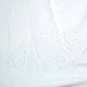 Old linen tablecloth with MN monogram and openwork 230x250cm *M7*