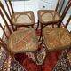 Suite of 4 chairs of Bistrot cannage Japy Frères 1920s