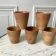 Set of 5 glasses / coffee cups in stoneware handmade 70s