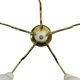 vintage 'gold' chandelier / pendant with mint blue accent