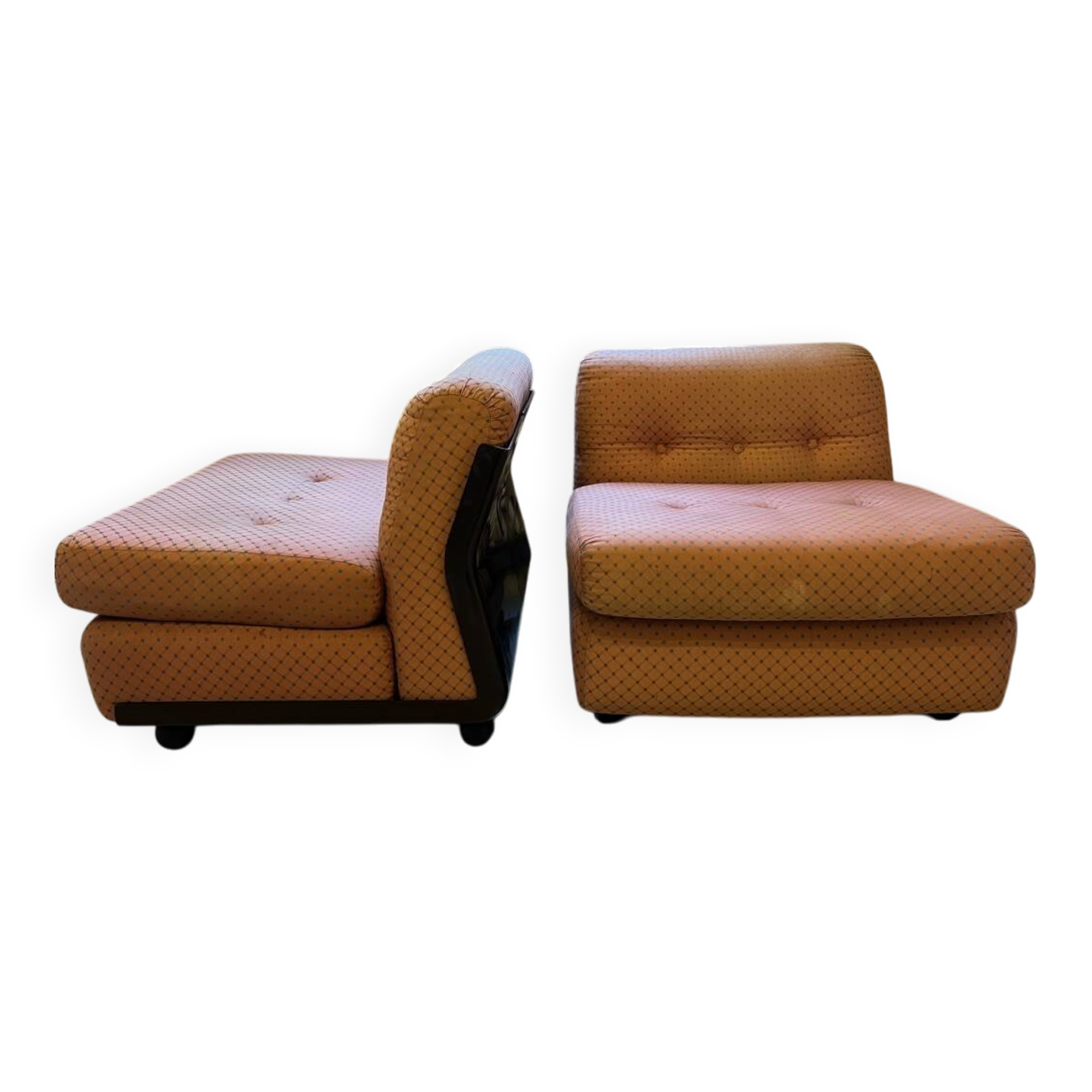 Two Amanta armchairs by Mario Bellini C&B B&B Italia vintage 60s/70s.