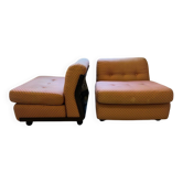 Two Amanta armchairs by Mario Bellini C&B B&B Italia vintage 60s/70s.