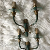 Appliques laiton et verre