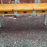 Table de ferme moderne 6 tiroirs